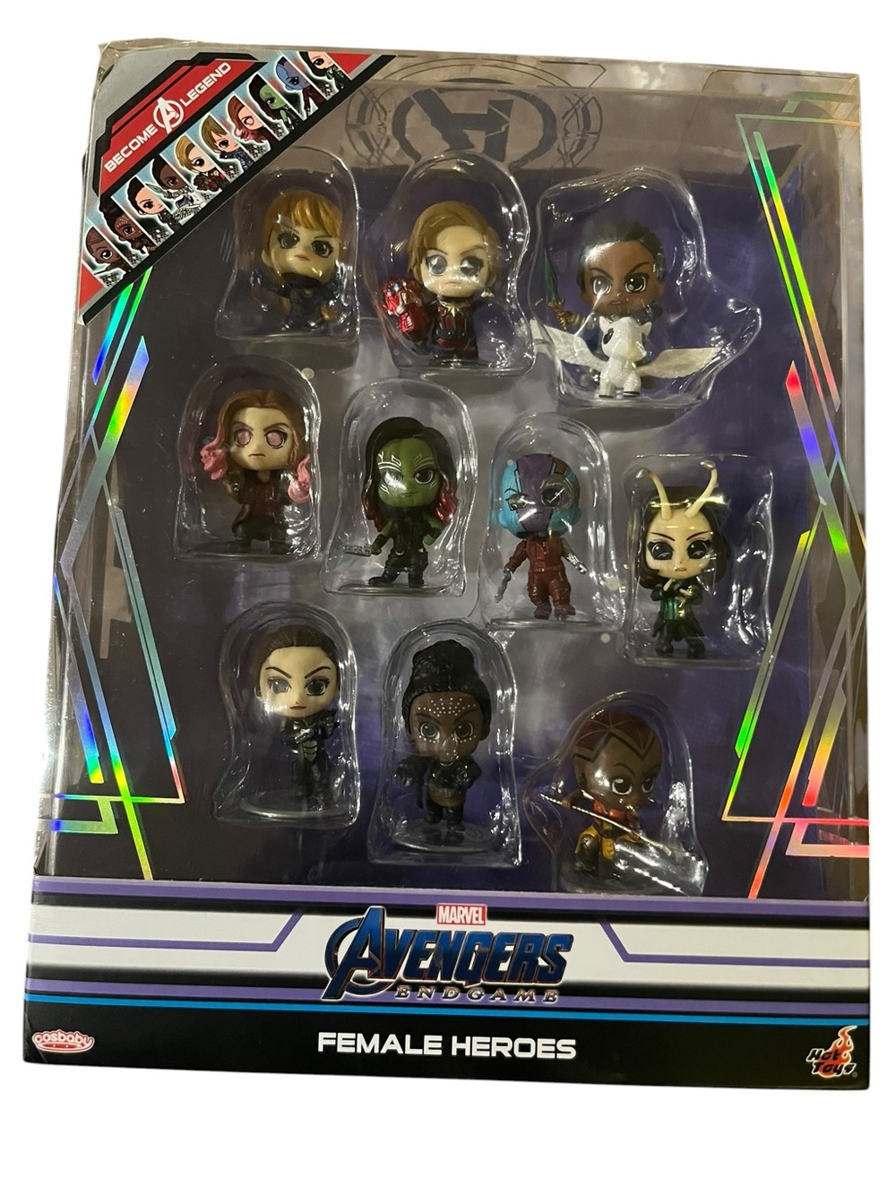 Marvel Female Heroes Mini Figure Set with Purple Accents
